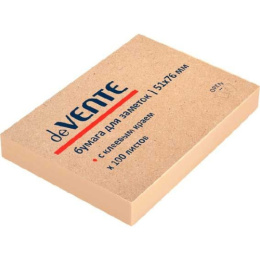 Блок самоклеящийся 76х51 крафт бумага 100 листов Devente 2010123