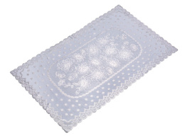Салфетка виниловая прямоугольная 60х100см Лейс, серебро Grace LO-0902B1