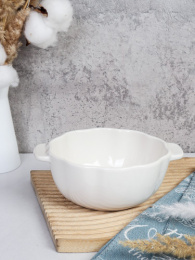 Супница фарфоровая с двумя ручками  450мл/160х150х58мм, цвета в ассортименте FR-9/752265