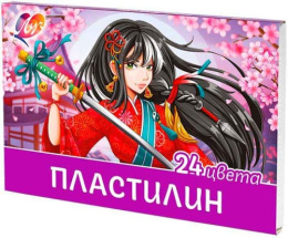 Пластилин 24 цвета Луч Классика Аниме сиреневый 33С 2213-08