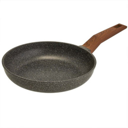 Сковорода алюминиевая литая с антиприг. мраморным покрытием Мегалит 18 d-24см без крышки с ручкой soft-touch Гардарика 0424-18