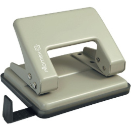 Дырокол  20 листов Attomex, металлический, с линейкой, серый 4020304