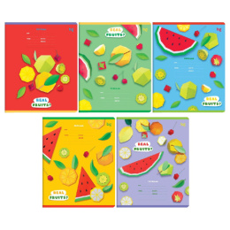 Тетрадь  12 листов крупная клетка BG Настоящие фрукты Т5СК12 55432