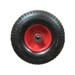 Колесо для тачки строительной 1-колесной пневматическое 400мм с подшипником, 6,00х6, внутренний d-16мм ,Скорпион D16/12