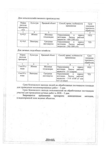 Юнона 5мл ампула защита садов и виноградников от чешуекрылых вредителей Щелково Агрохим
