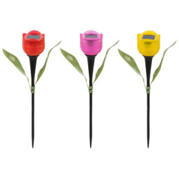 Фонарь садовый пластиковый 29см, на солнечной батарее, P-05 Тюльпан Park 159676