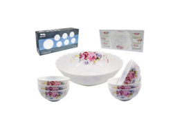 Набор салатников стеклокерамических  7шт. (1шт.-200мм/1020мл, 6шт.-110мм/250мл) Анабель, в п/у Lavenir 7PCS A9-19010-1