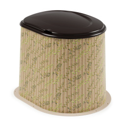 Туалет дачный пластиковый Плетенка декор Альтернатива М3025