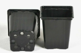 Горшок для рассады квадратный  9х9х10см, объем - 0,50л, формованный, черный Рассадный сервис КВ9М чер