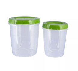 Емкости пластиковые набор 2шт. с завинчивающейся крышкой 0,6л, 1,3л Полимербыт С43302