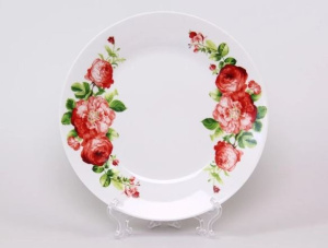 Тарелка фарфоровая мелкая 200мм Чайная роза 2 1029097