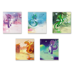 Тетрадь  12 листов клетка ErichKrause Дракончики 60540