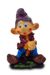 Фигурка садовая гипсовая Гном с мотыгой малый 27х42см ГусьДекорЛюкс 2С41