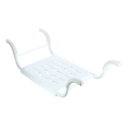 Сиденье на ванну пластиковое на металлическом каркасе нераздвижное 35х29см, белый Nika СВ4/Б