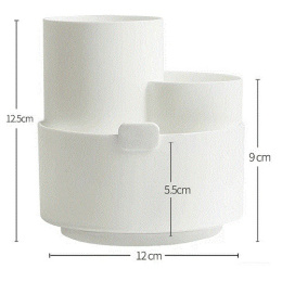 Подставка для пишущих принадлежностей Devente Orbit, подставка под телефон, белая со стикерами 4102200