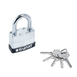 Замок навесной Булат ВС 0150, стальной, 5 ключей, d-9мм (36,6) Булат 42001