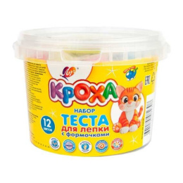 Тесто для лепки 12 цветов, с формочками Луч 35С 2305-08