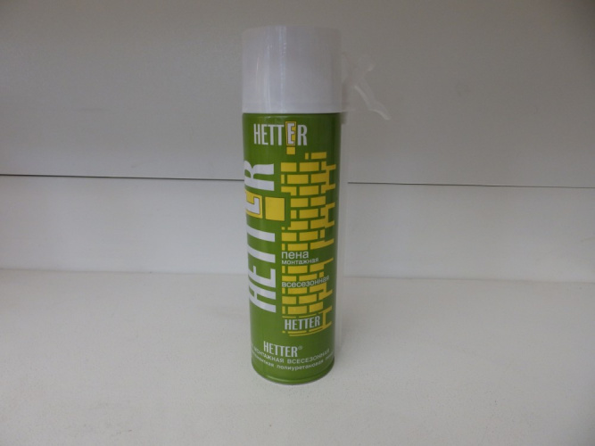 Пена монтажная Hetter адапторная всесезонная 320г/650мл Hetter
