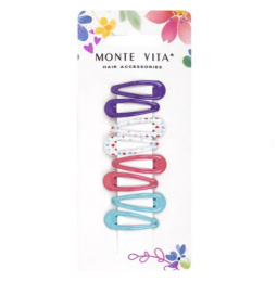 Заколки для волос Monte Vita набор  8шт. клик-клак, ассорти, 3см 457093