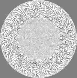 Салфетка виниловая круглая d-30см Лейс, серебро Grace LO-1007B