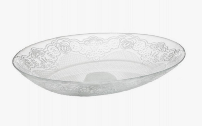Тарелка стеклянная Lacy овальная 224х290мм Pasabahce Бор 10558SL