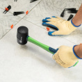 Киянка резиновая 0,450кг фибергласовая ручка, черная резина Сибртех 11164