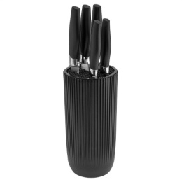 Набор ножей  6 предм. 5 ножей с пластиковыми ручками + пластиковая подставка Webber ВЕ-2273N