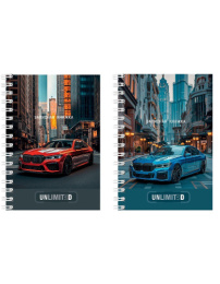 Книжка записная А6  80 листов Шикарные автомобили-2, гребень 80-3755