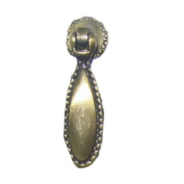 Ручка-кнопка мебельная KL-343 AB, бронза, капля 41026