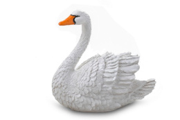 Фигурка садовая гипсовая Лебедь средний белый 41х38см ГусьДекорЛюкс 11С17Б