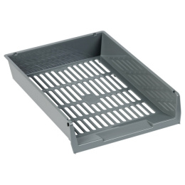 Лоток для бумаг Стамм Эксперт сетчатый, серый ЛТГ-31161