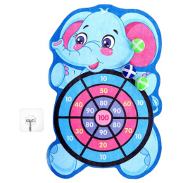 Дартс детский с липучками, мишенью 24см Слоник-2, 3 шарика на липучке, крючок, в пакете 9428819