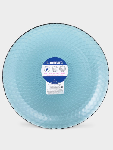 Тарелка стеклянная Идиллия мелкая 250мм Лондон топаз Luminarc Q1313