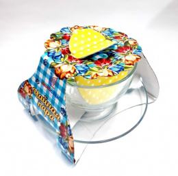 Чайная пара стеклянная 200мл Пионы, в п/у Декостек 337-Д