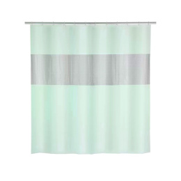 Штора для ванной EVA/ПЭ 180х180см, люверсы, зеленый Радужный Дом РД66676