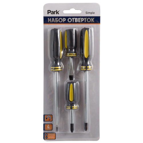 Отвертки набор  4шт. пластиковые рукоятки, Simple Park 008361