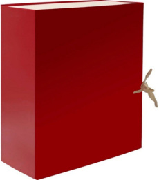 Короб архивный 200мм Lamark, бумвинил, 2 завязки, складной, красный 128/741173  AB0120-RD