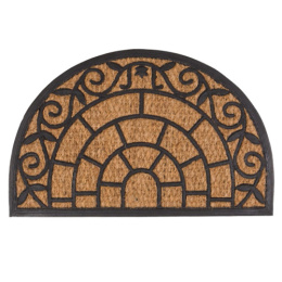 Коврик придверный влаговпитывающий на резин. основе кокосовое волокно полукруглый 45х75см Веранда SunStep 32-090