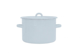 Кастрюля эмалированная  5,5л цилиндрическая с металл. крышкой без декора Магн Эмаль Магнитогорск 1617Н