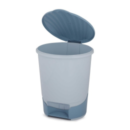 Ведро для мусора с педалью пластиковое 10л, голубой Альтернатива М1380