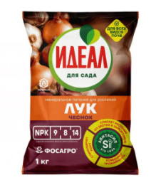 Удобрение для лука, чеснока (NPK 9-8-14) 1кг Идеал, кремнийсодержащее минеральное Норд Палп