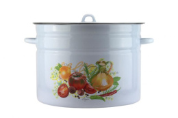 Бак эмалированный 20л с металл. крышкой с декором Магн, в ассортименте Эмаль Магнитогорск 2827/4