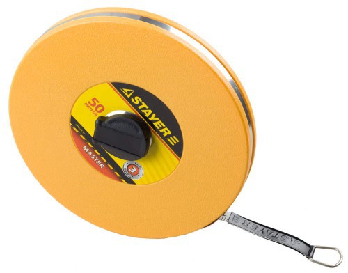 Мерная лента 50м фиберглассовое двустороннее полотно Stayer 3415-50