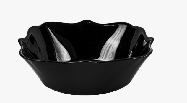 Салатник стеклокерамический квадратный 200мм/1,0л черный Фокус 100ч-скв9