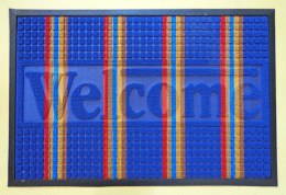 Коврик придверный влаговпитывающий на резин. основе ворс 60х 90см Уют Мультиколор, синий 9 ComeForte