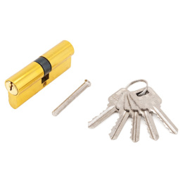 Личинка (цилиндровый механизм) Стандарт для замков 103/50, 132/50, ключ/ключ, 5 ключей, 70мм, GP латунь Стандарт 40721