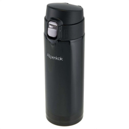 Термокружка вакуумная 0,38л из нержавеющей стали со съемным ситечком, черный Alpenkok AK-04817A