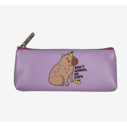 Пенал Devente треугольный Capybara, искуственная кожа, на молнии 7026431