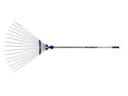 Грабли веерные раздвижные 15 зубьев металлические алюминиевый черенок Инструм-Агро 012509