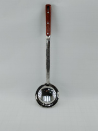 Половник из нержавеющей стали 46см для казана, деревянная ручка 2 культуры 2К-Х106